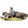 Wounded soldier with horse