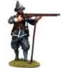 Firing musketeer with morion