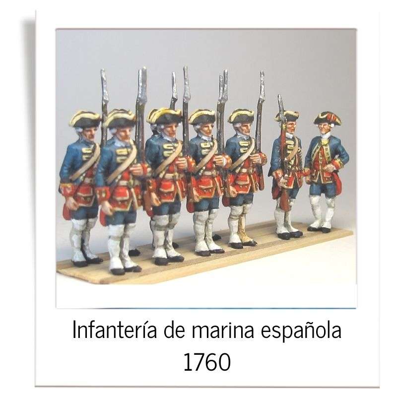 Spanish marine infantry 1760 unpainted