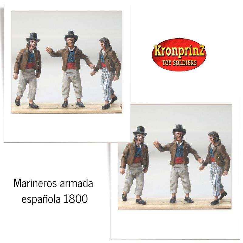 Marineros de la Armada española 1800 sin pintar