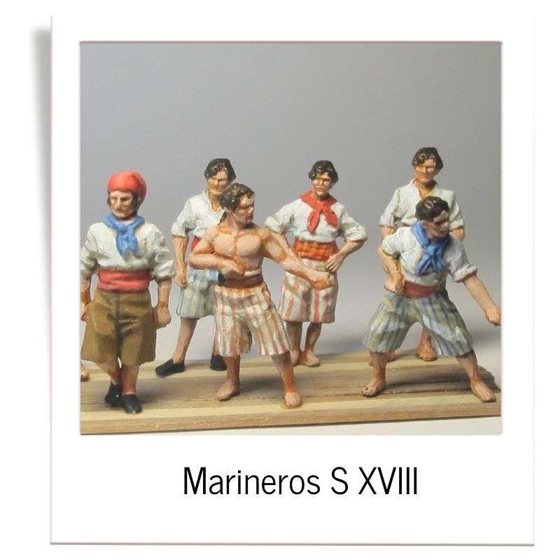 Miniaturas marineros sin pintar