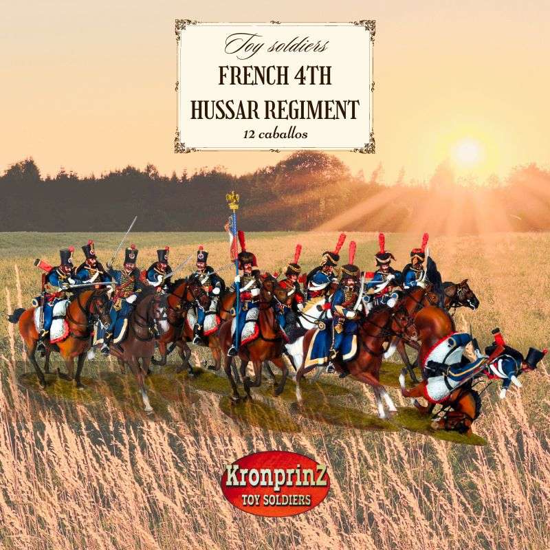French 4th Hussar Regiment 12 horses