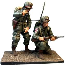 101st Airborne Division operador radio y oficial 60mm