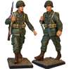 101st Airborne Division private marching 2 60mm|painted toy soldier