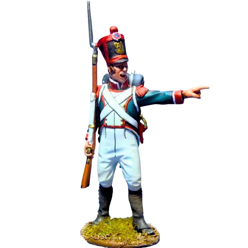French line infantry grenadiers 1815 Sargento|toy soldier ya pintados