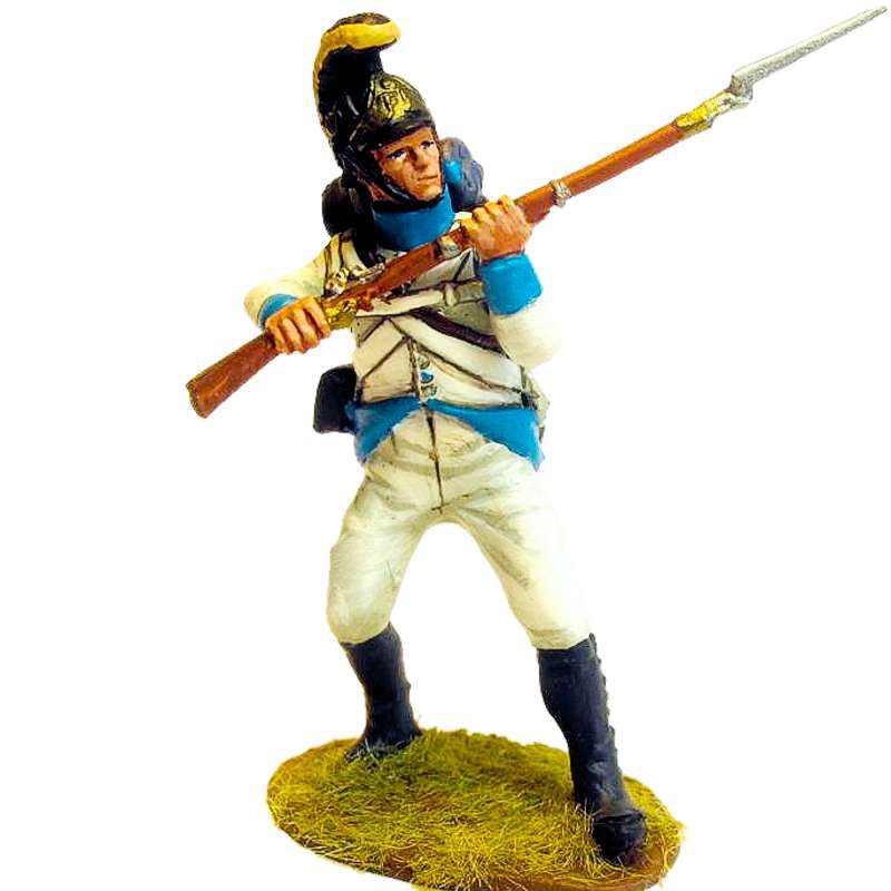 Austrian infantry regiment Lindenau 1805 fusilero defendiendo