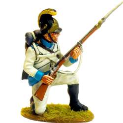 Austrian infantry regiment Lindenau 1805 fusilier kneeling defending