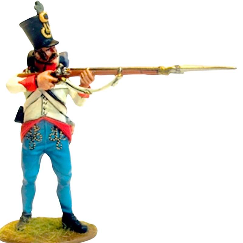 Austrian hungarian infantry regiment Duka fusilier standing firing