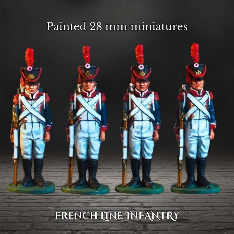Infantería línea francesa 28 mm pintadas 1