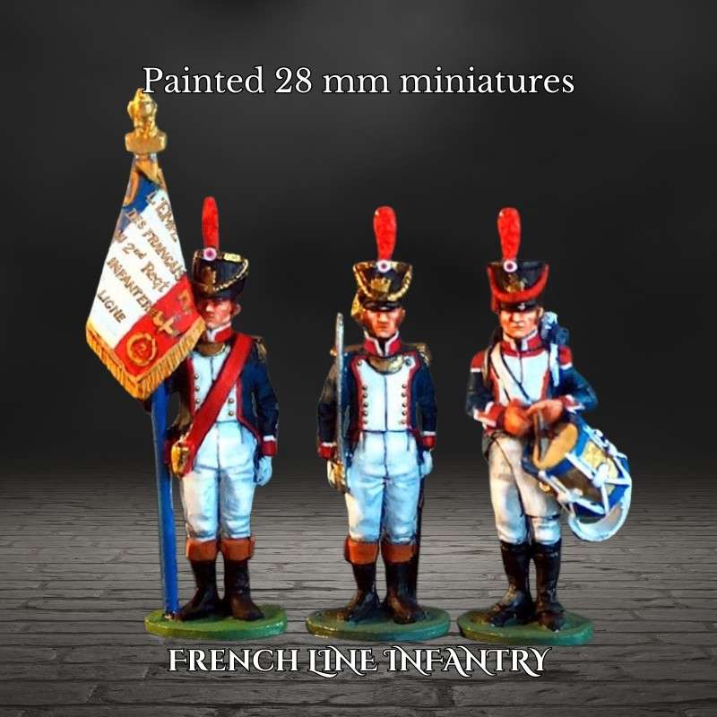 French line infantry 28 mm painted 2
