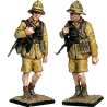 Unteroffizier del Afrika Korps con MP40 y casco tropical